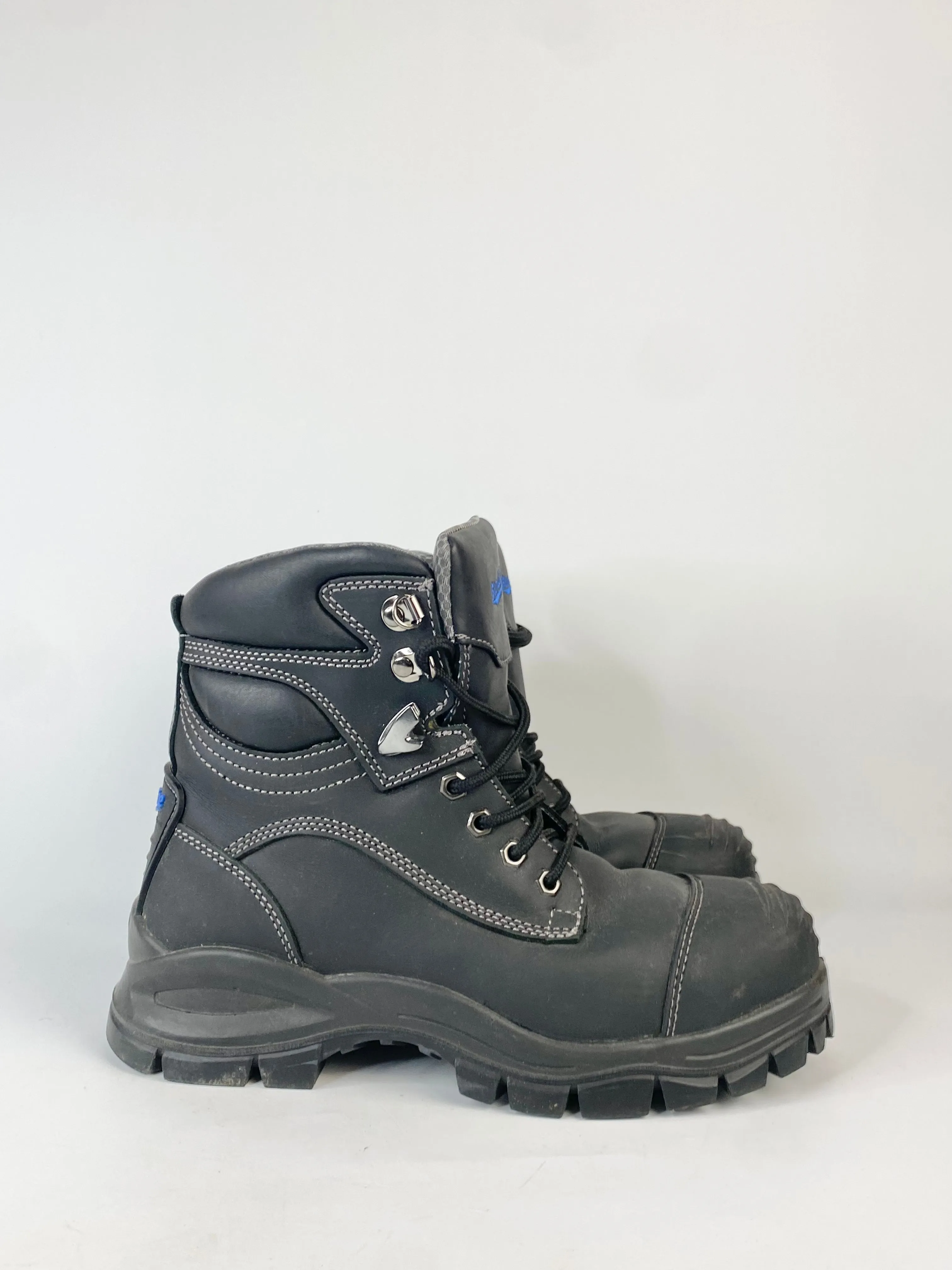 Blundstone 997 Black Leather Water-Resistant Safety Cap Safety Boots - 8