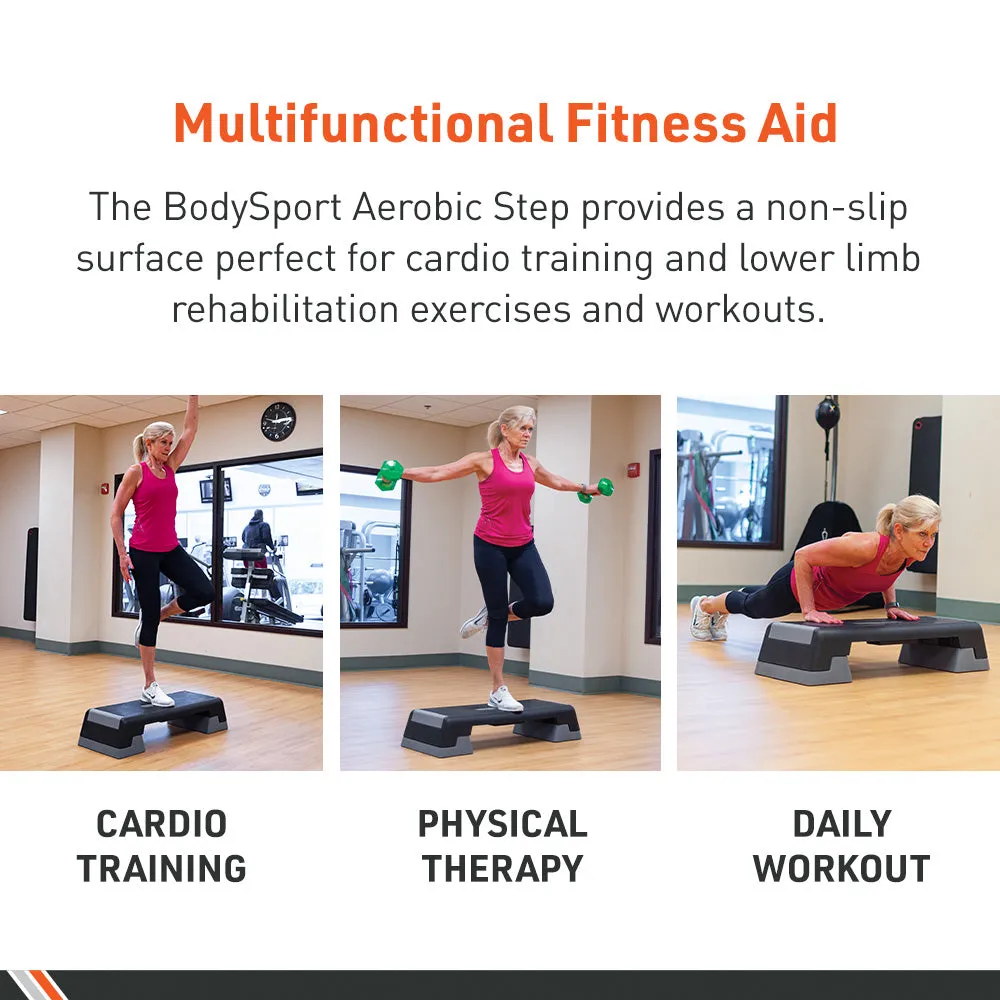 BodySport&reg Aerobic Step Platform, Gray/Black