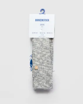 Cotton Slub Crew Sock in Grey