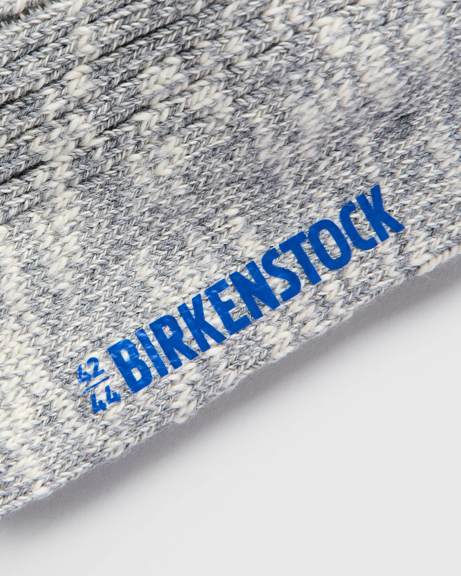 Cotton Slub Crew Sock in Grey