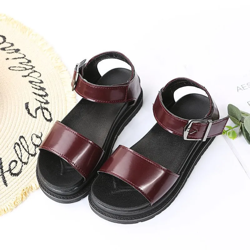 Dual Straps Platform Sandal