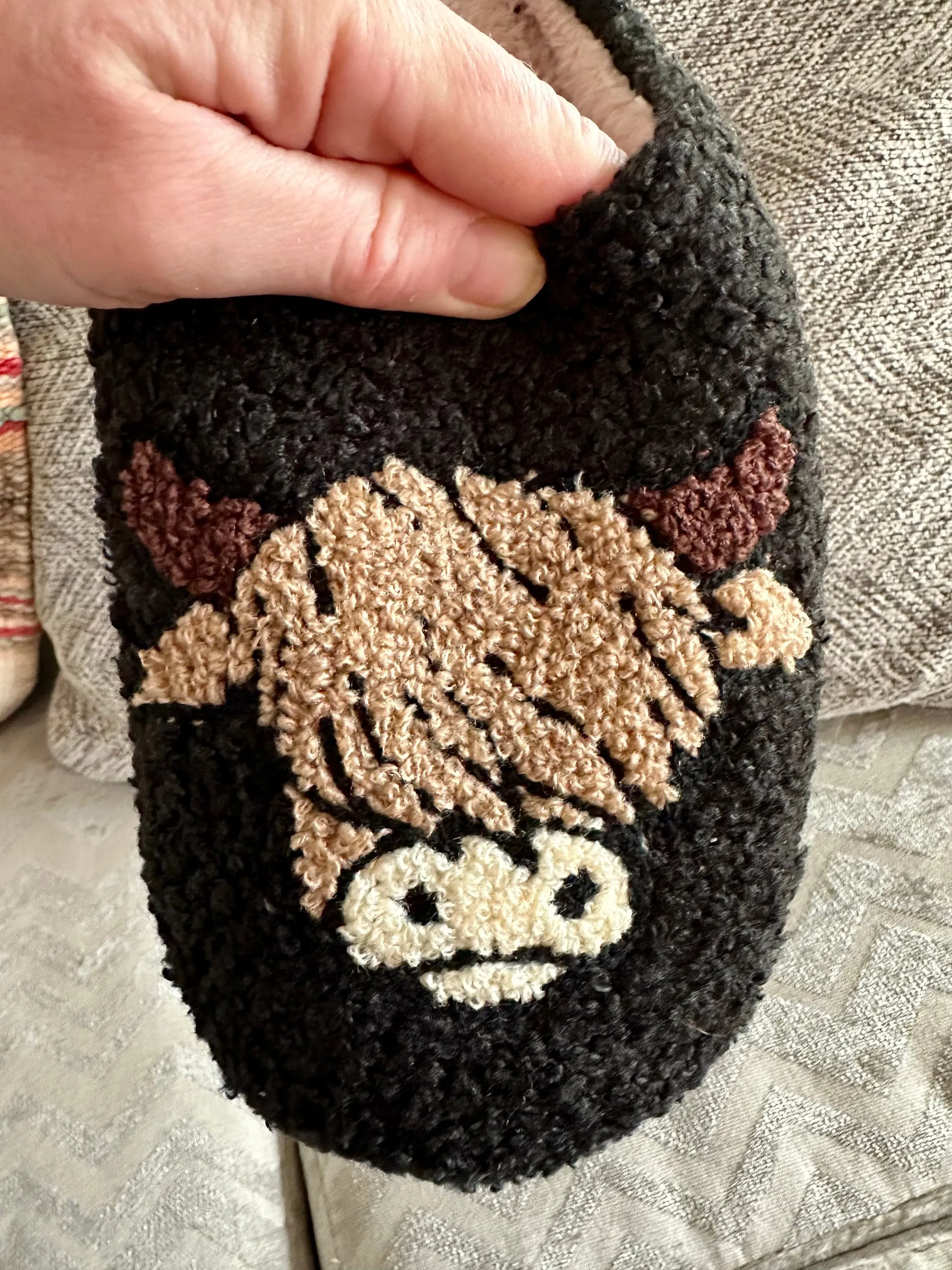 Highland COW Slippers, Fuzzy Cow Slippers