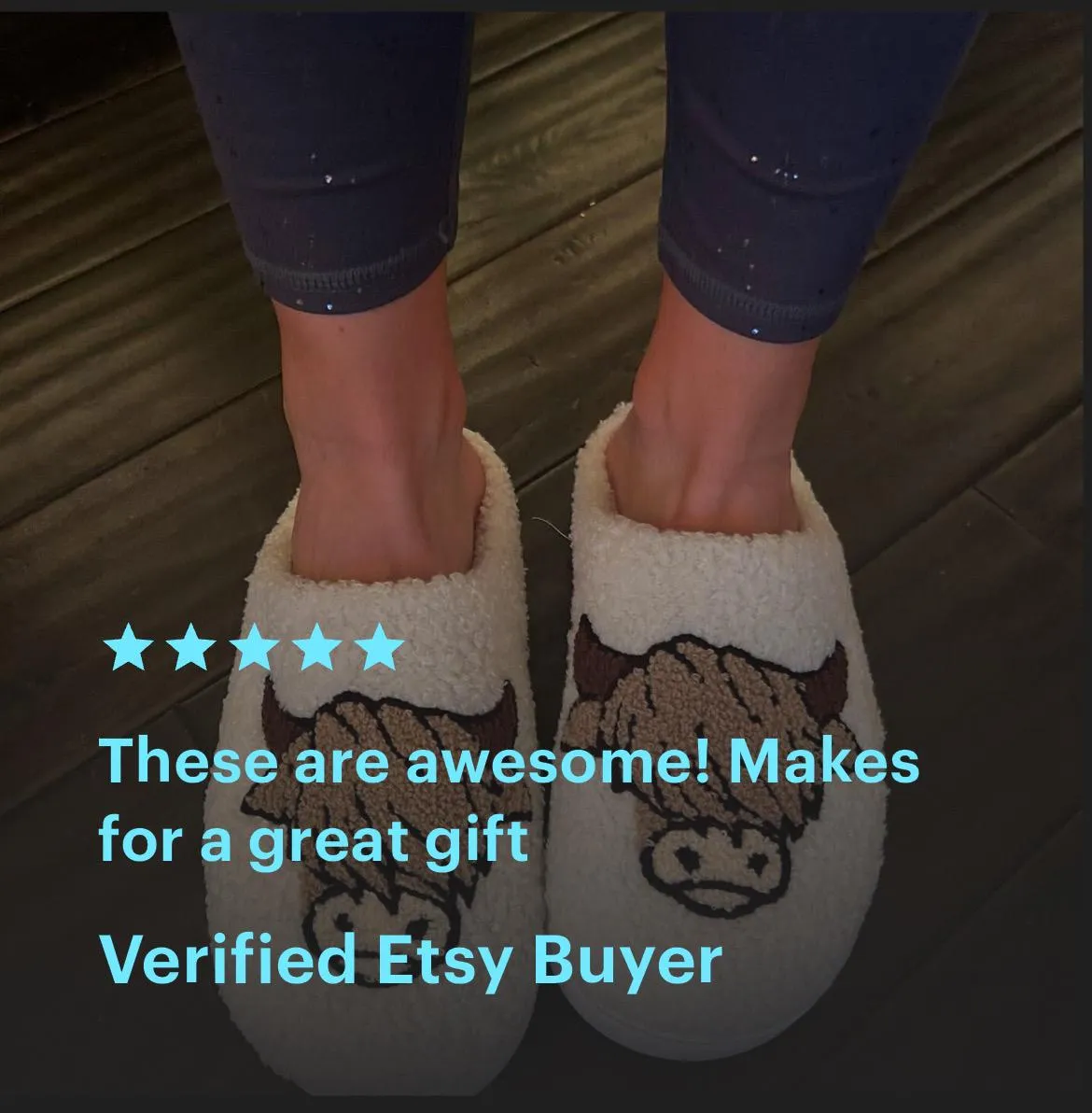 Highland COW Slippers, Fuzzy Cow Slippers