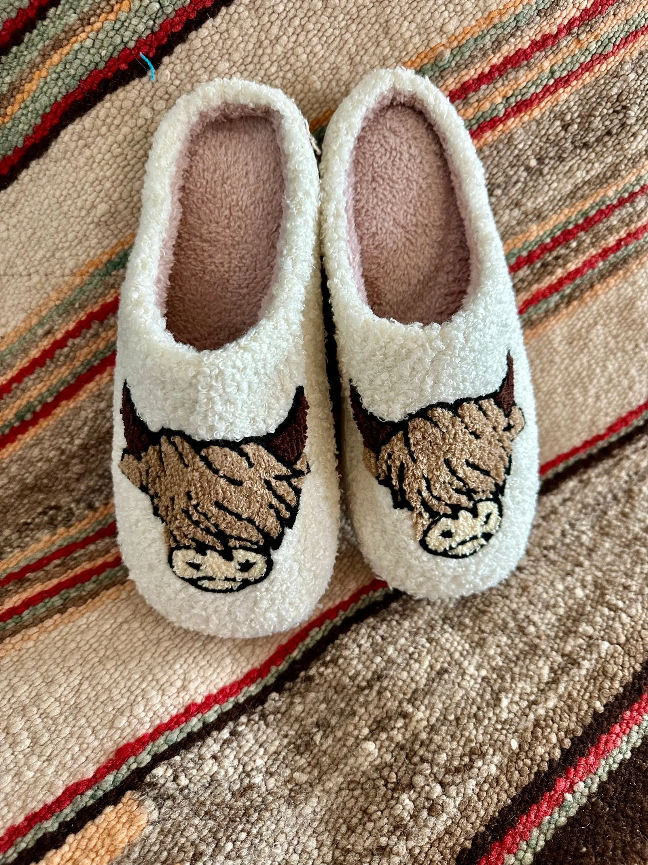 Highland COW Slippers, Fuzzy Cow Slippers