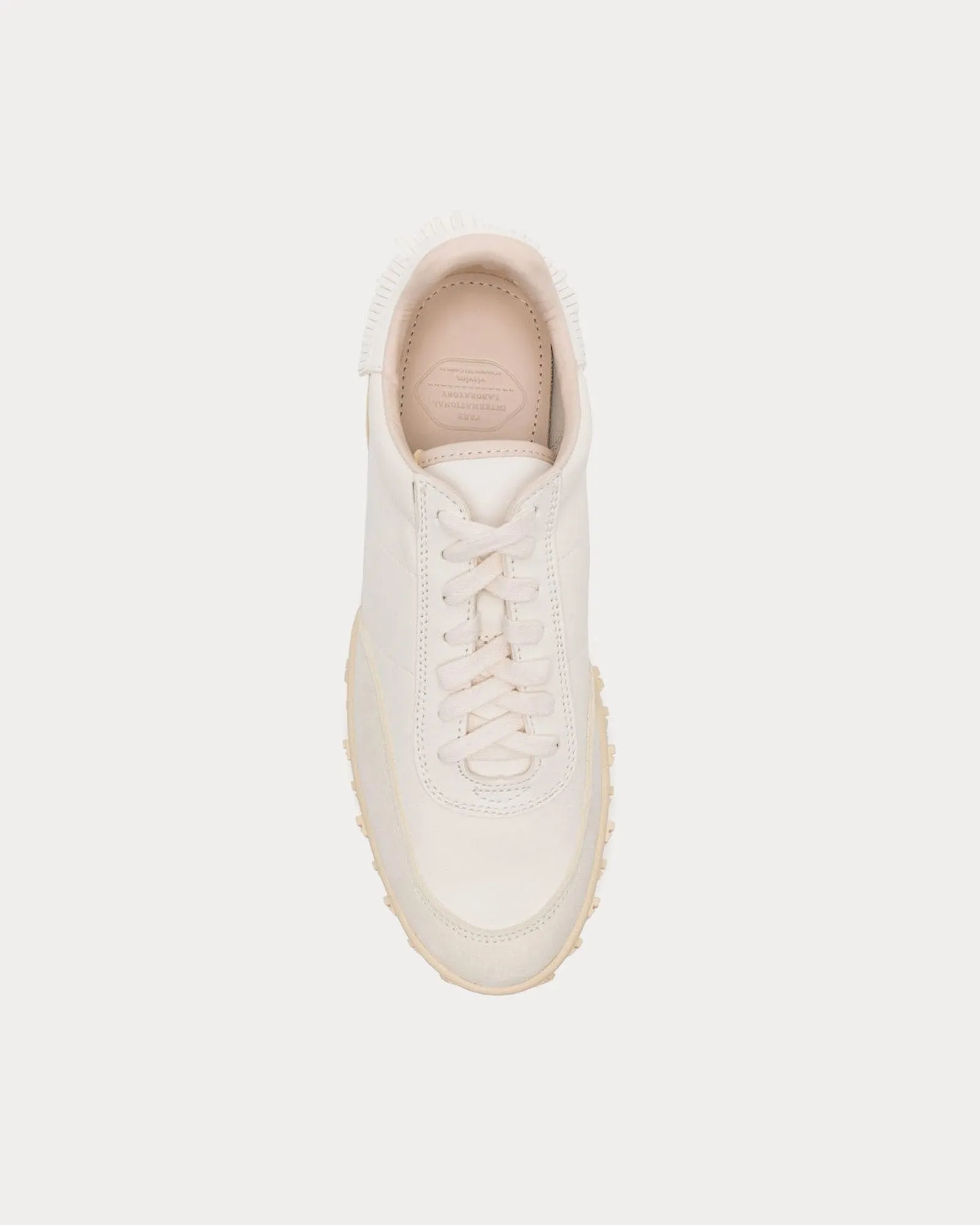 Hospoa Runner Suede White Low Top Sneakers