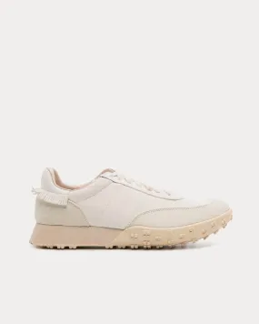 Hospoa Runner Suede White Low Top Sneakers