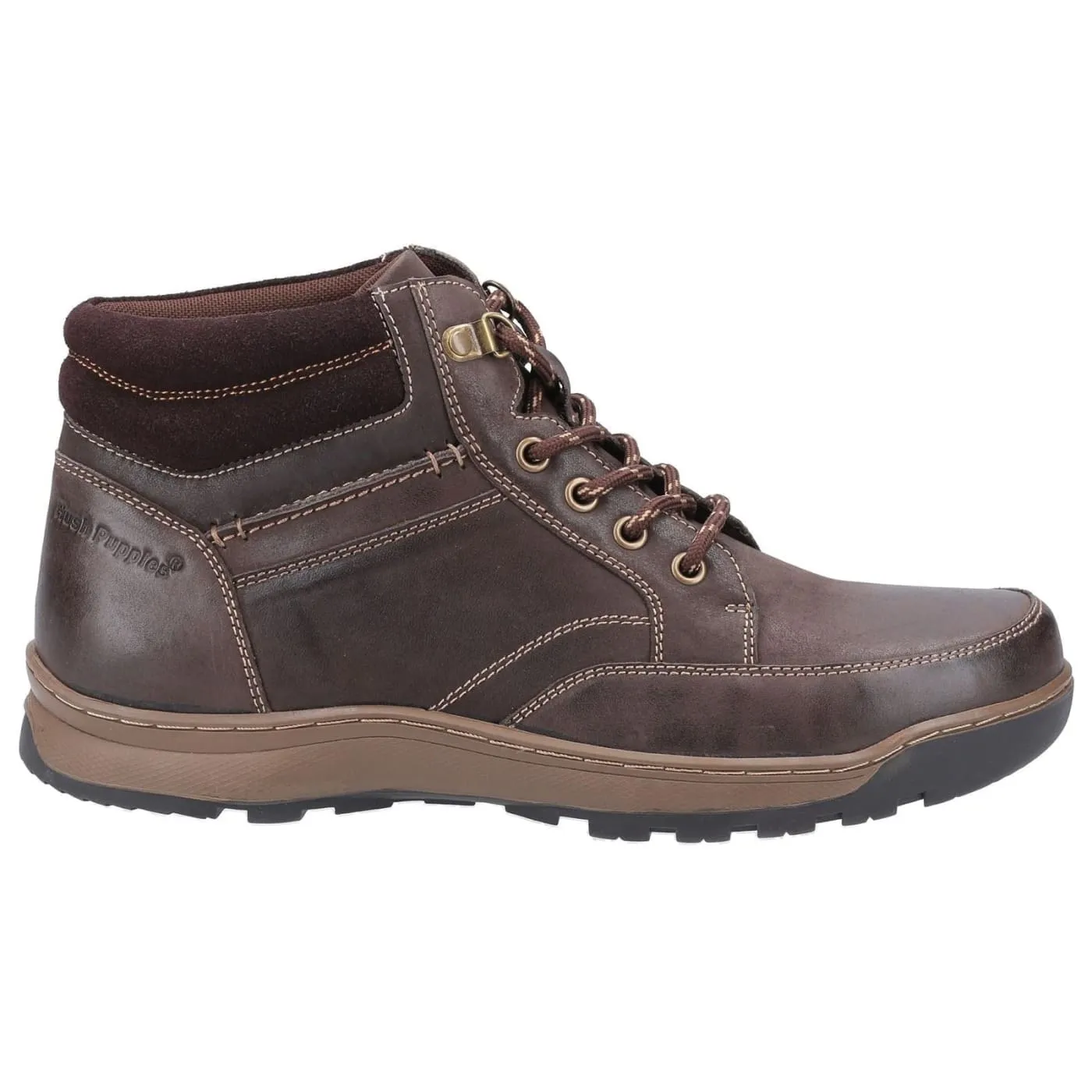 Hush Puppies Grover Brown Mens Waxy Nubuck Boots