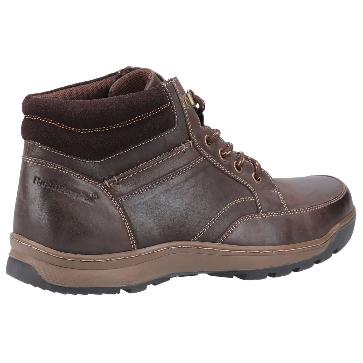 Hush Puppies Grover Brown Mens Waxy Nubuck Boots