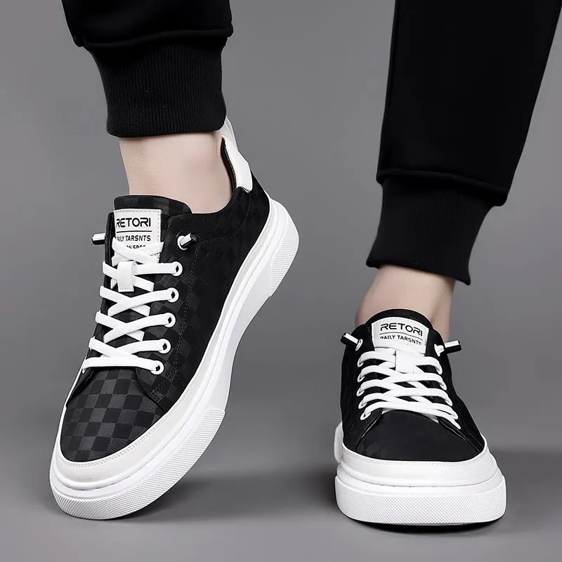 Men's Flat Casual Skateboard Sneakers (In Stock)