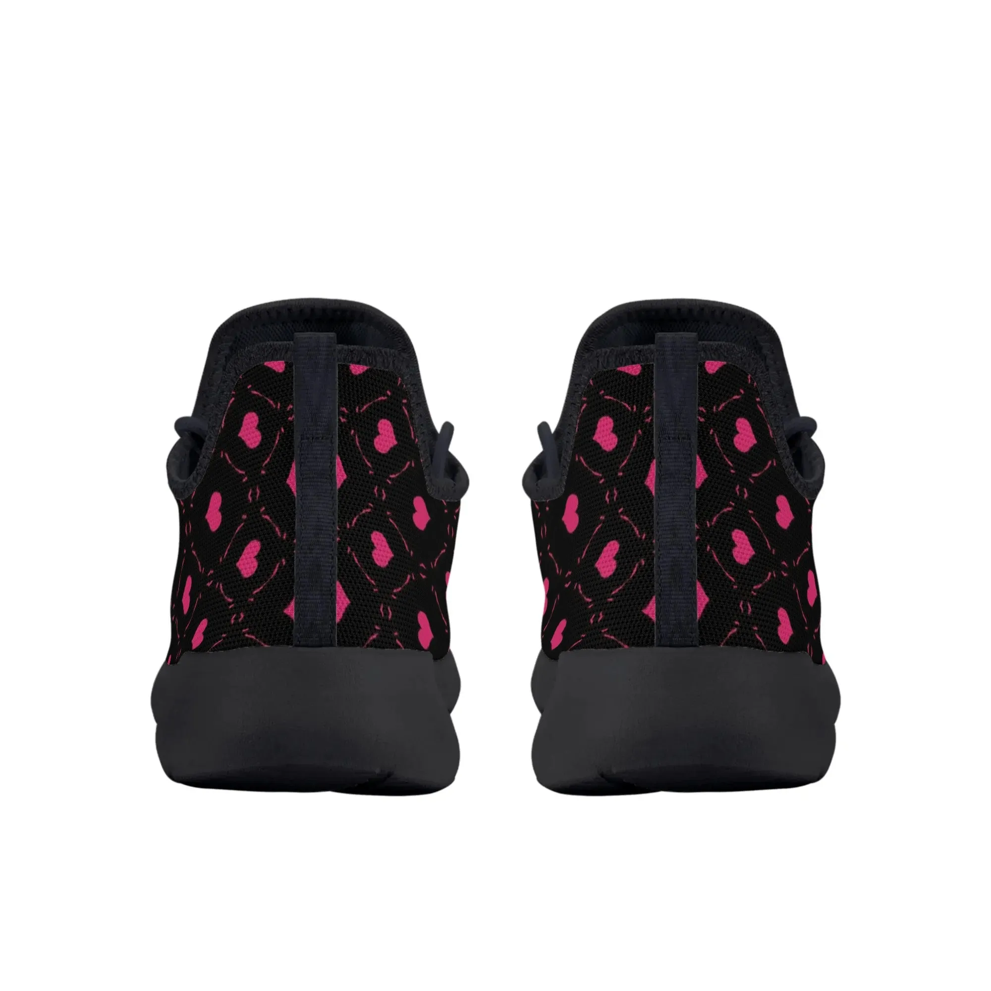 Pink Hearts Lightweight Mesh Sneakers