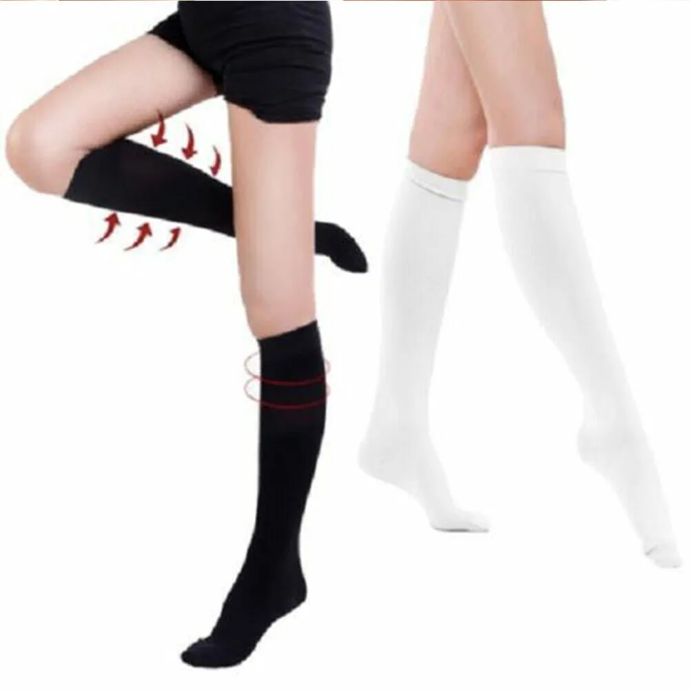 US 4-8 Pairs Compression Socks Women Men Running Flight Travel Graduated Support